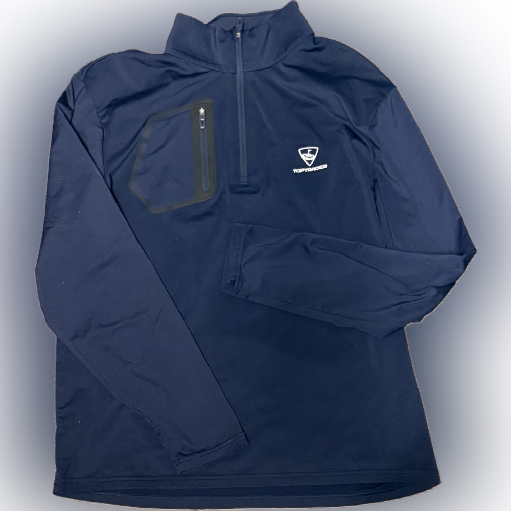 Ralph Lauren RLX Navy Quarter-Zip Pullover TopTracer Golf Jacket | Sz L